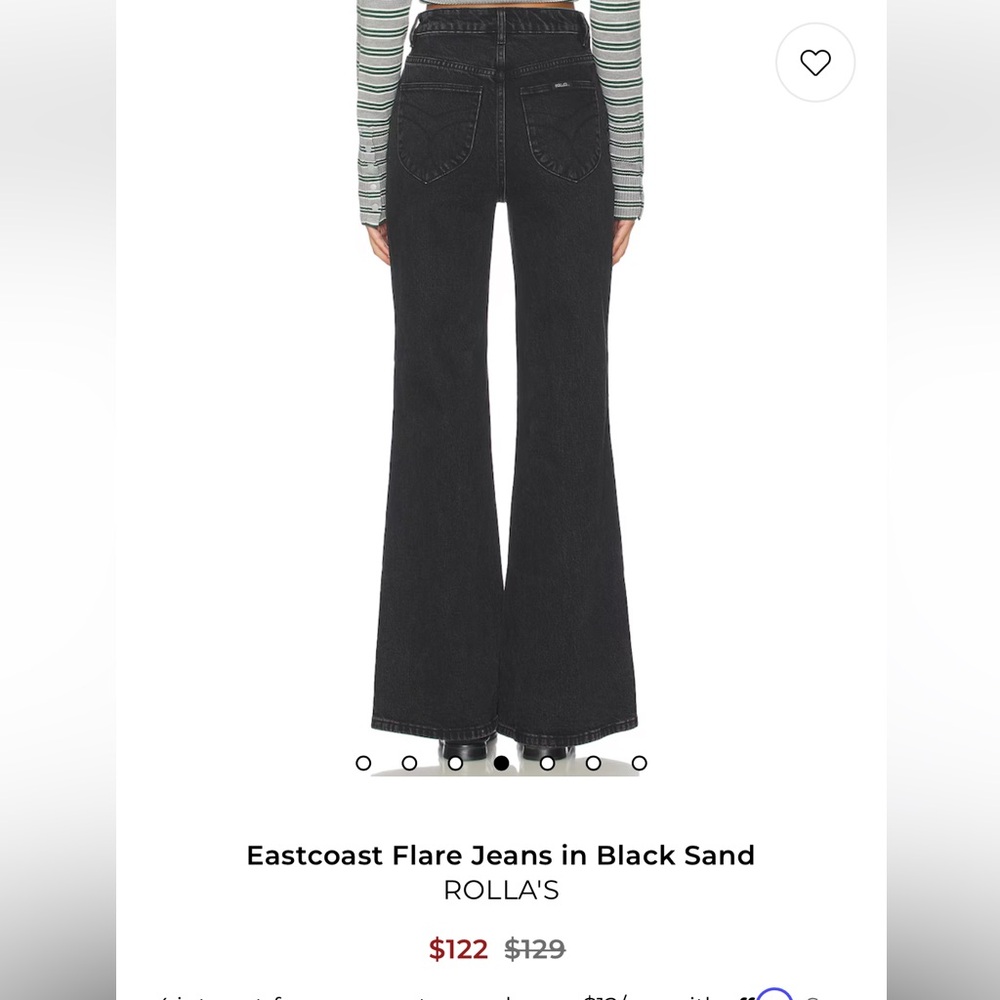 Rolla's Eastcoast Black Sand Flare Jeans